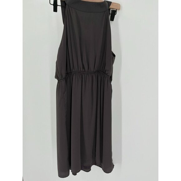 Francesca's Collection Dark Grey Sleeveless Dress Beaded Neckline Size L large - Picture 4 of 10